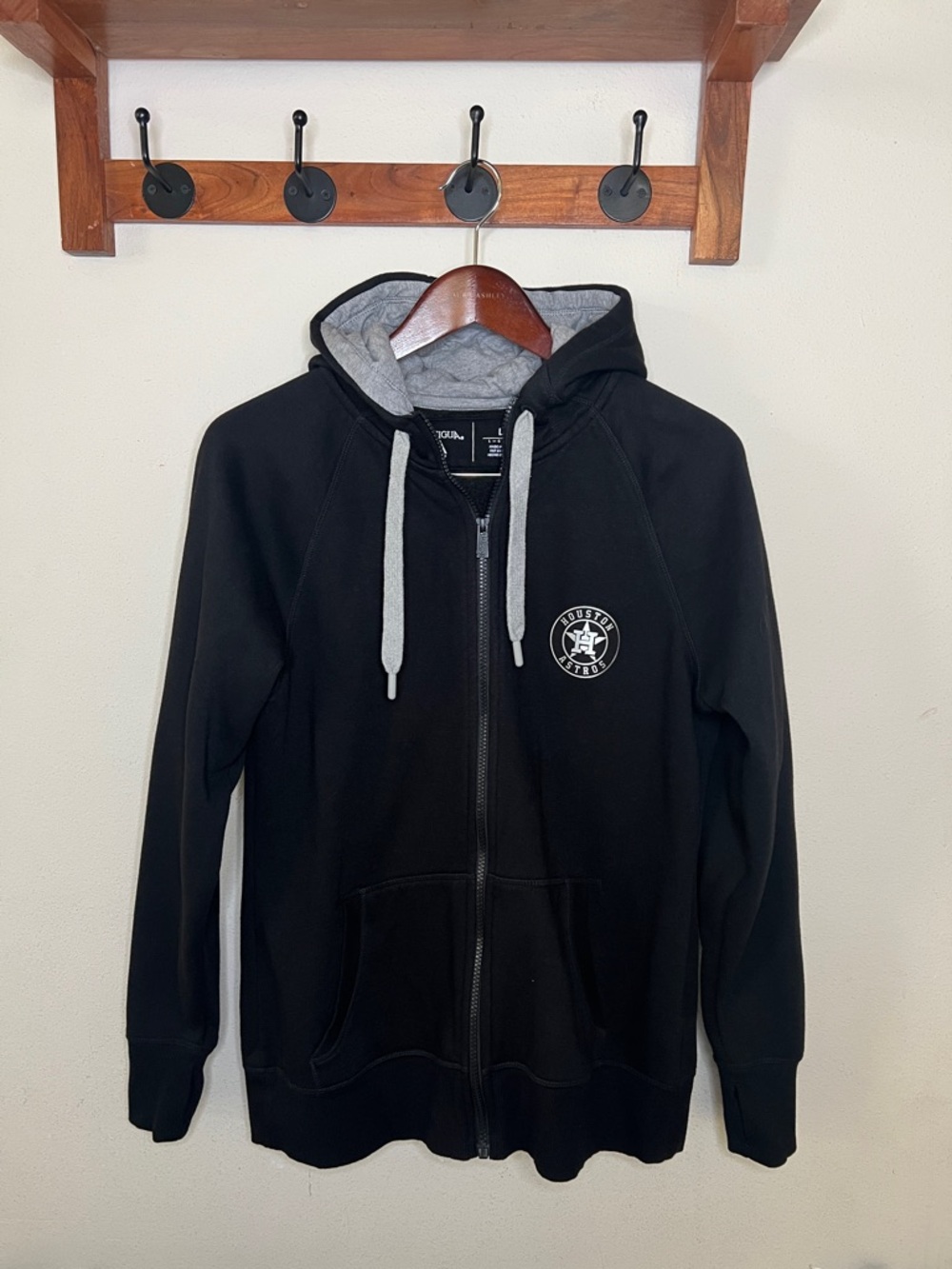 Antigua Houston Astros Black Jacket Zip-Up Baseball MLB
